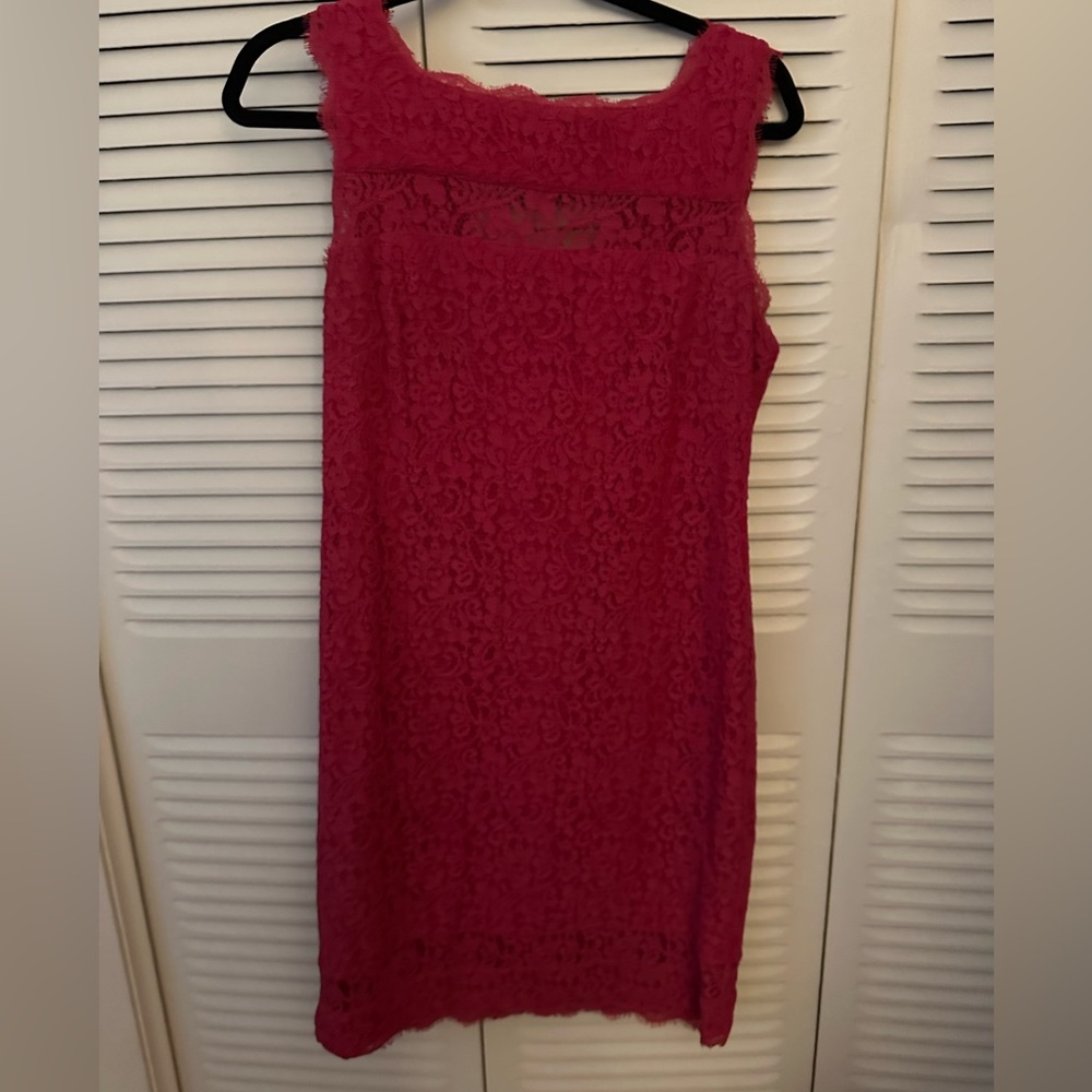 Adrianna Papell Red Strapless Sheath Cocktail Dress